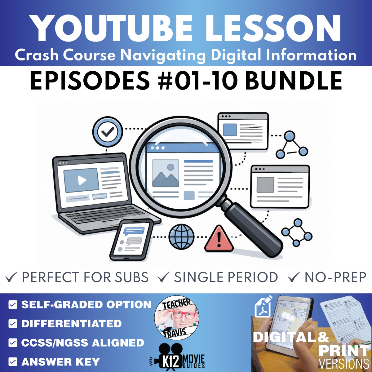 Crash Course Study Skills #1-#10 Video Lesson Set | Note-Taking, Focus & Test Prep