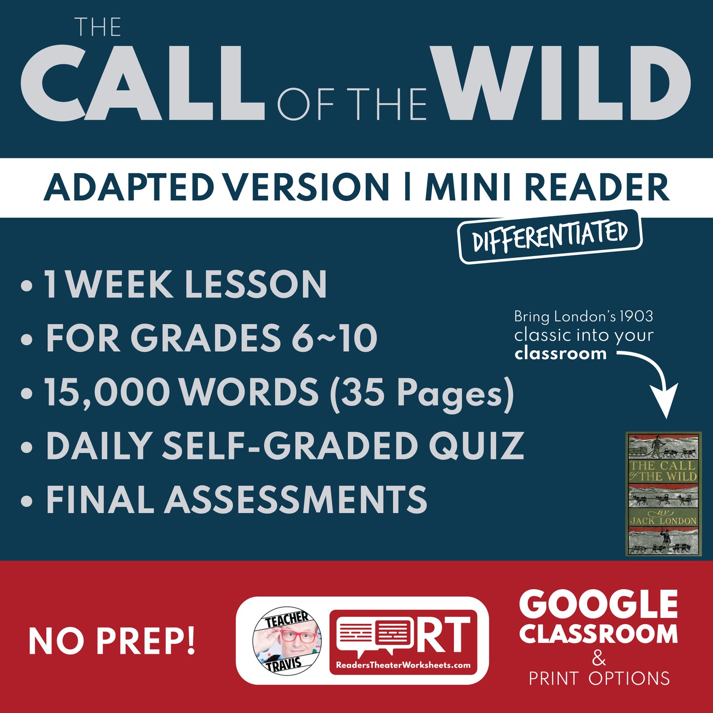 The Call of the Wild | Full Week Lesson | Adapted Version | London | No Prep cover image