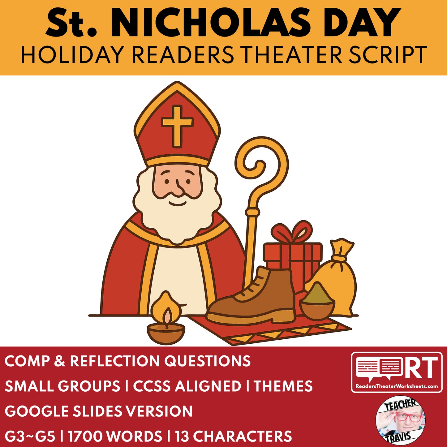 Saint Nicholas Day Holiday Readers Theater Script for Grades 3 to 5