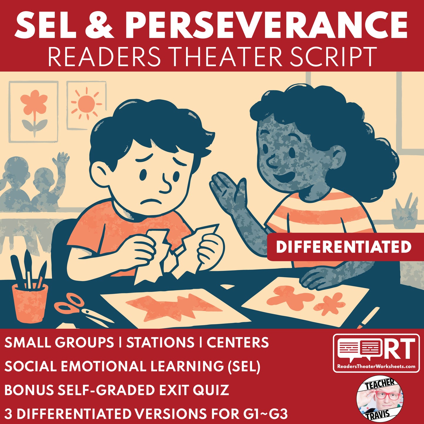 Perseverance & Grit Readers Theater Script SEL for Grades 1 to 3 cover image