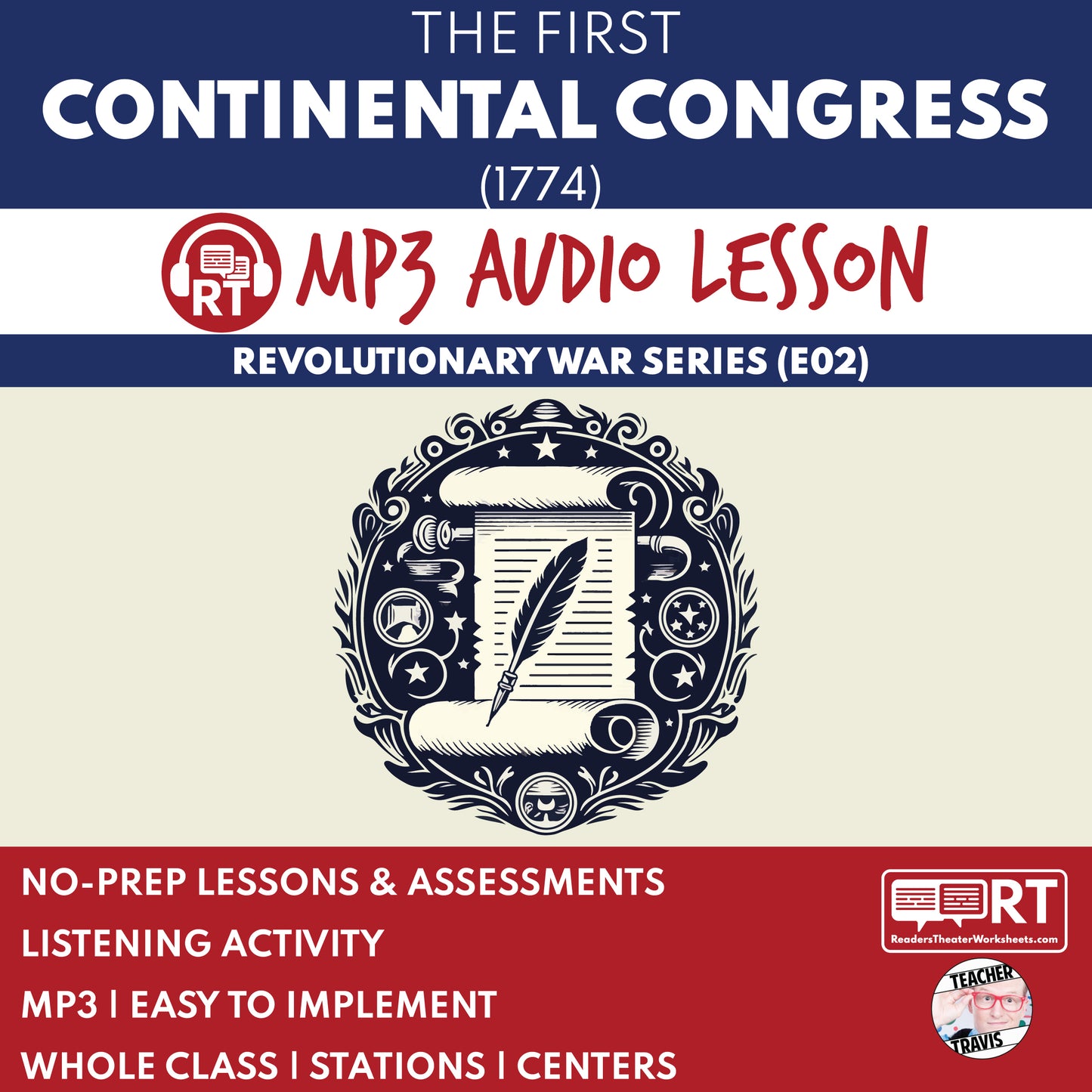 The First Continental Congress — Revolutionary War Audio Lesson | Grades 5–8 cover image