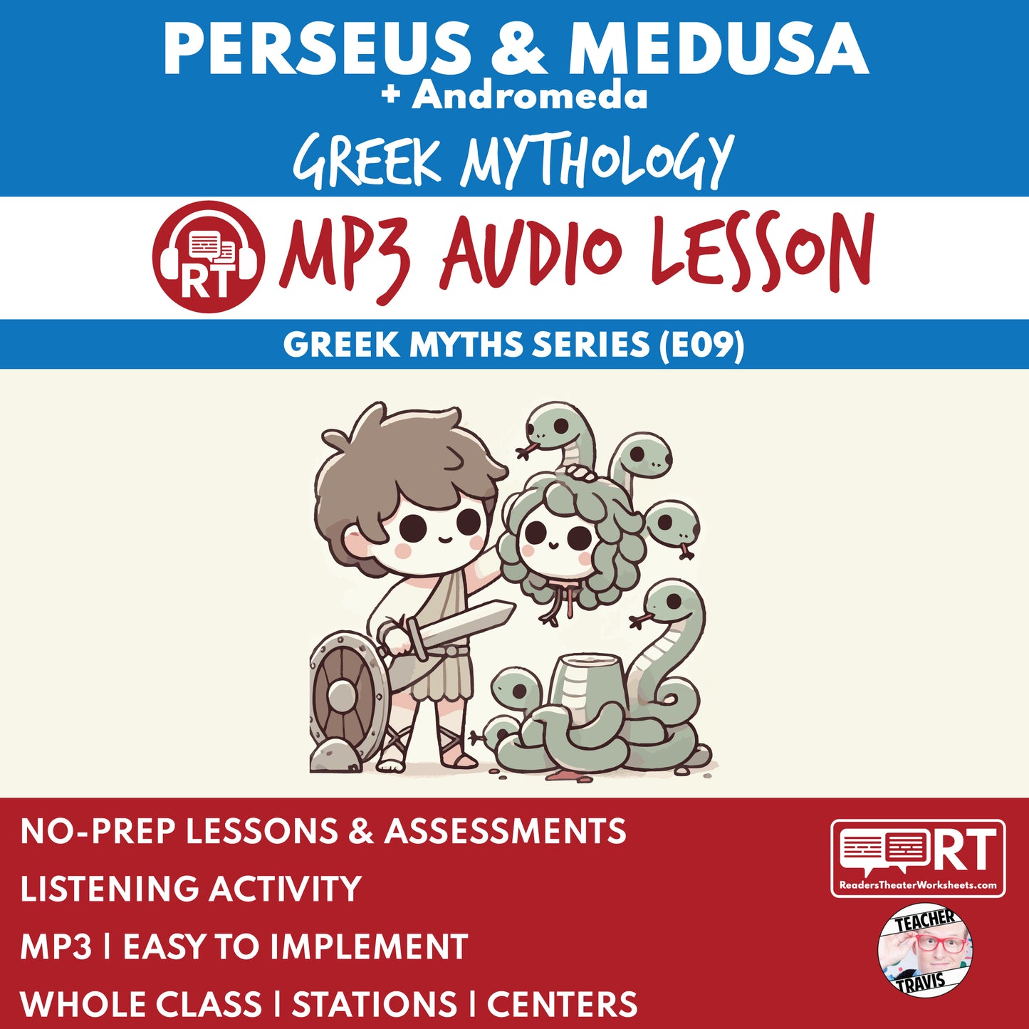 Greek Myths Series Audio Lesson E09 Perseus, Medusa, and Andromeda | Greek Mythology cover image