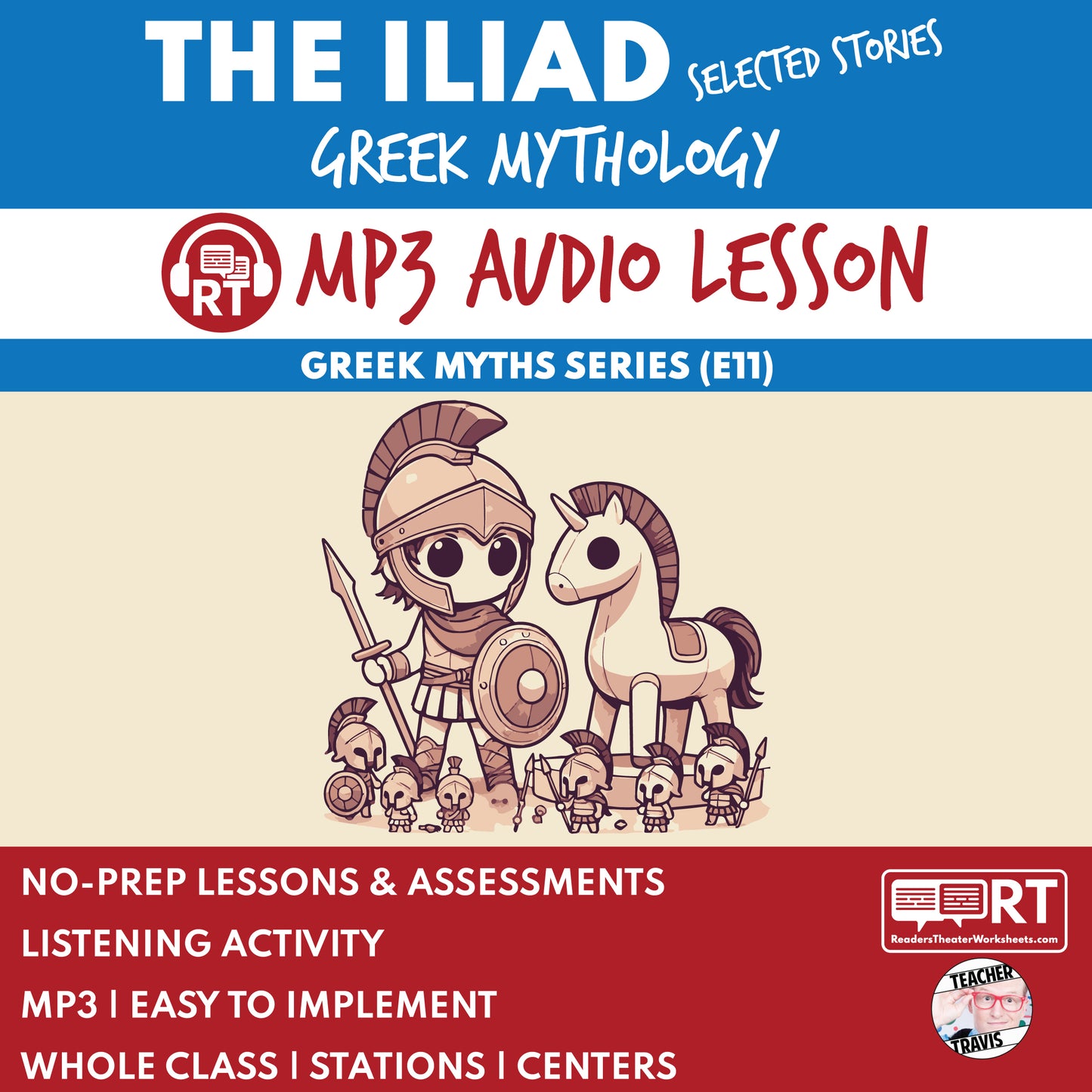 Greek Myths Series Audio Lesson E11 The Iliad | Greek Mythology cover image