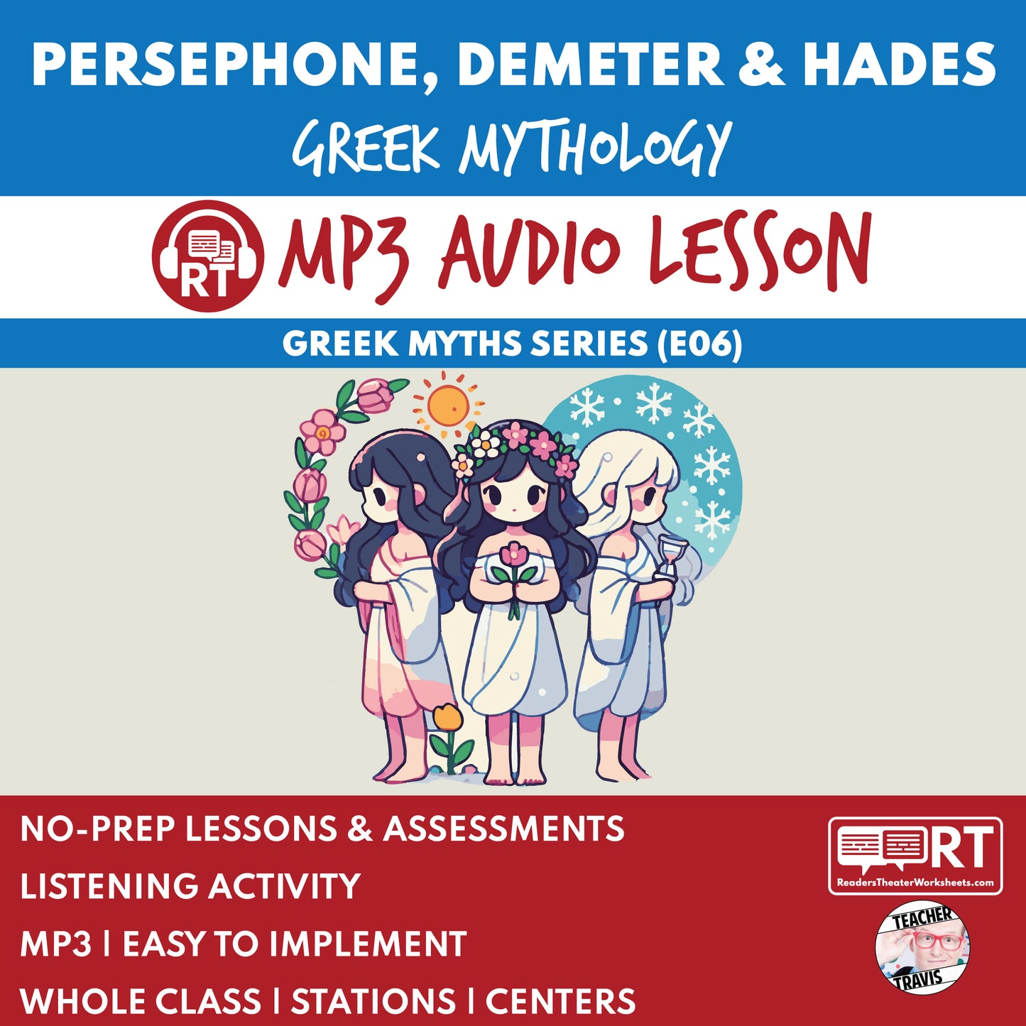 Greek Myths Series Audio Lesson E06 Persephone, Demeter, and Hades | Greek Mythology cover image