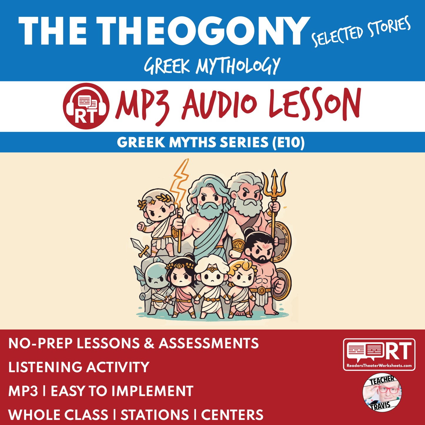 Greek Myths Series Audio Lesson E10 The Theogony | Greek Mythology cover image