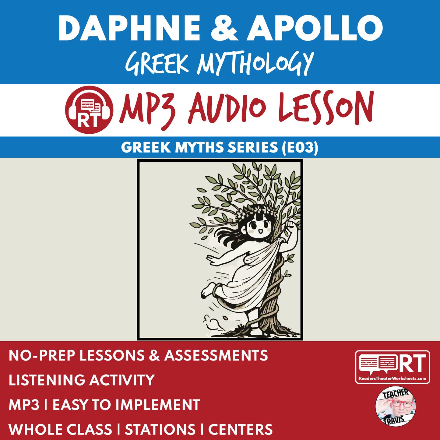 Greek Myths Series Audio Lesson E03 Daphne and Apollo | Greek Mythology cover image