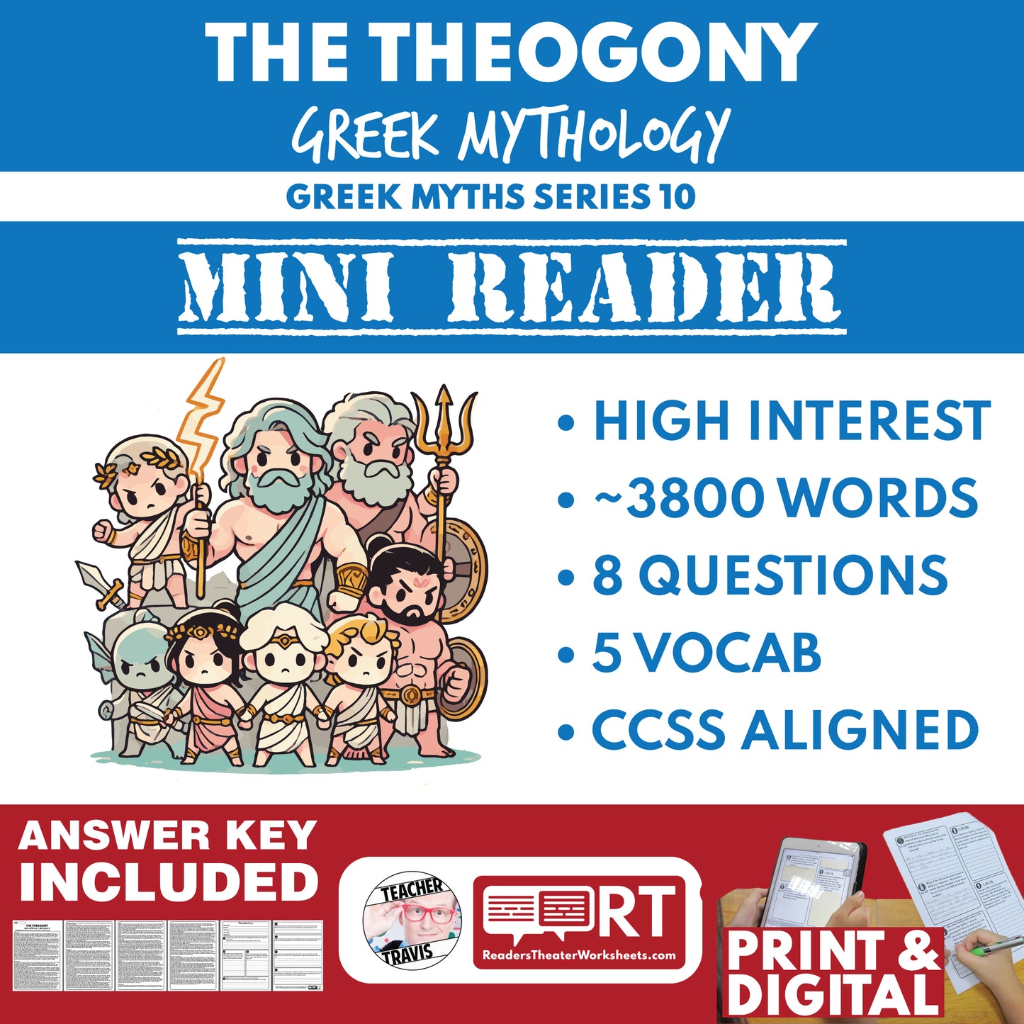 The Theogony — Greek Mythology Mini Reader #10 | Grades 6–12 cover image