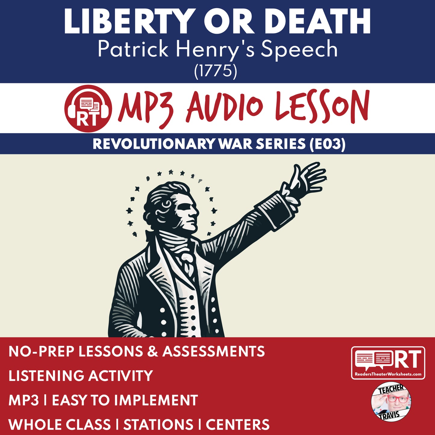 Liberty or Death: Patrick Henry’s Speech — Revolutionary War Audio Lesson | Grades 5–8 cover image