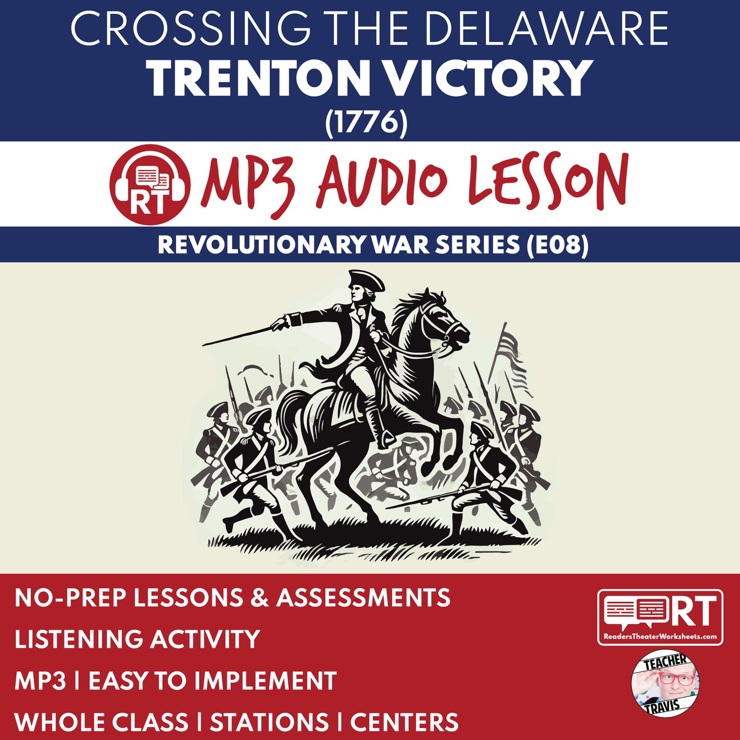 Crossing the Delaware and the Victory at Trenton — Revolutionary War Audio Lesson | Grades 5–8 cover image
