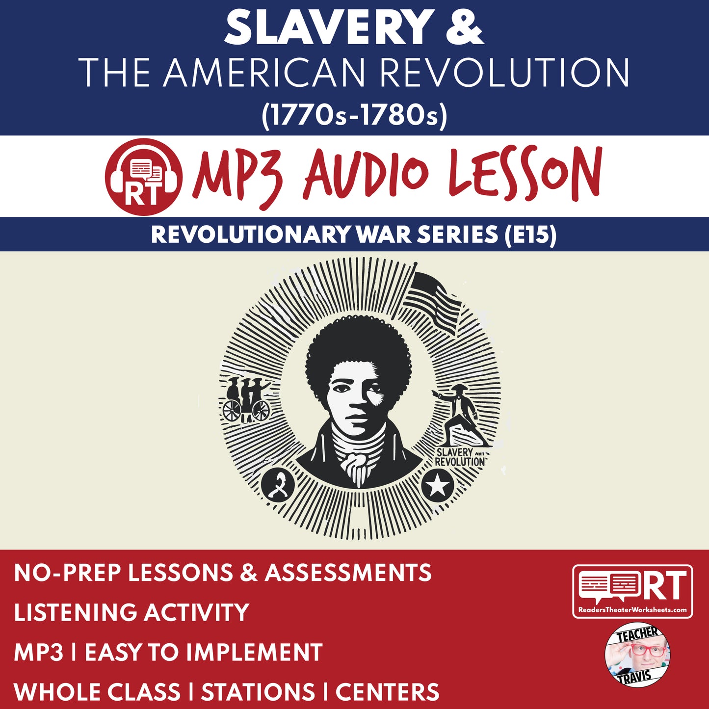 Slavery and the American Revolution (1770s–1780s) — Revolutionary War Audio Lesson | Grades 5–8 cover image
