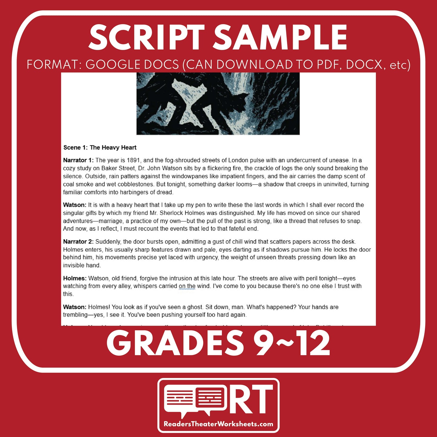 Sherlock Holmes - The Adventure of the Final Problem Readers Theater Script for Grades 9 to 12