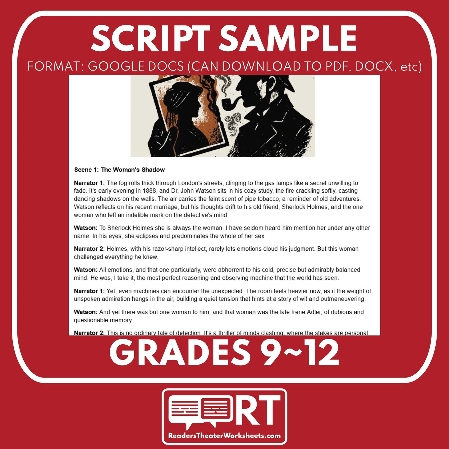 Sherlock Holmes - A Scandal in Bohemia Readers Theater Script for Grades 9 to 12