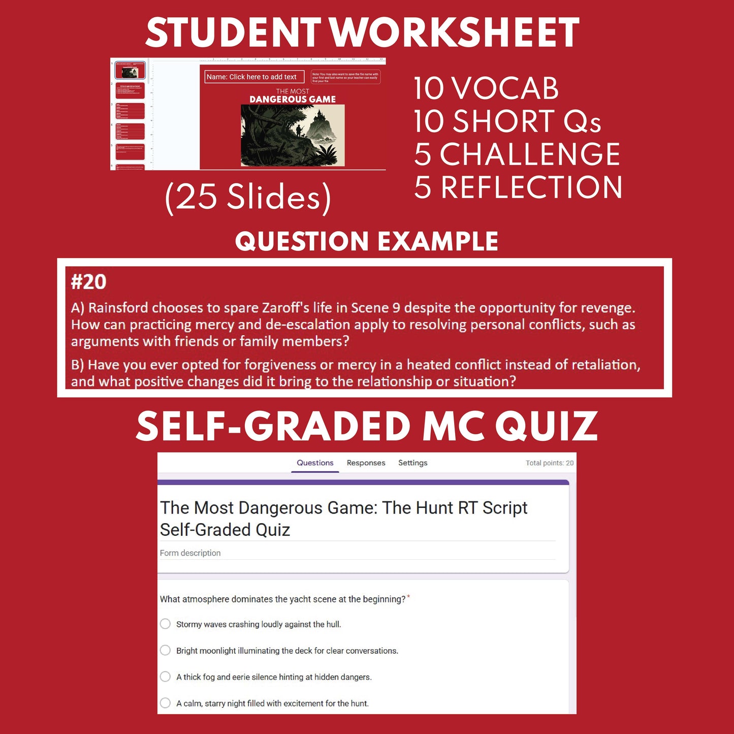 The Most Dangerous Game Readers’ Theater Script | Small Group | Grades 9–12