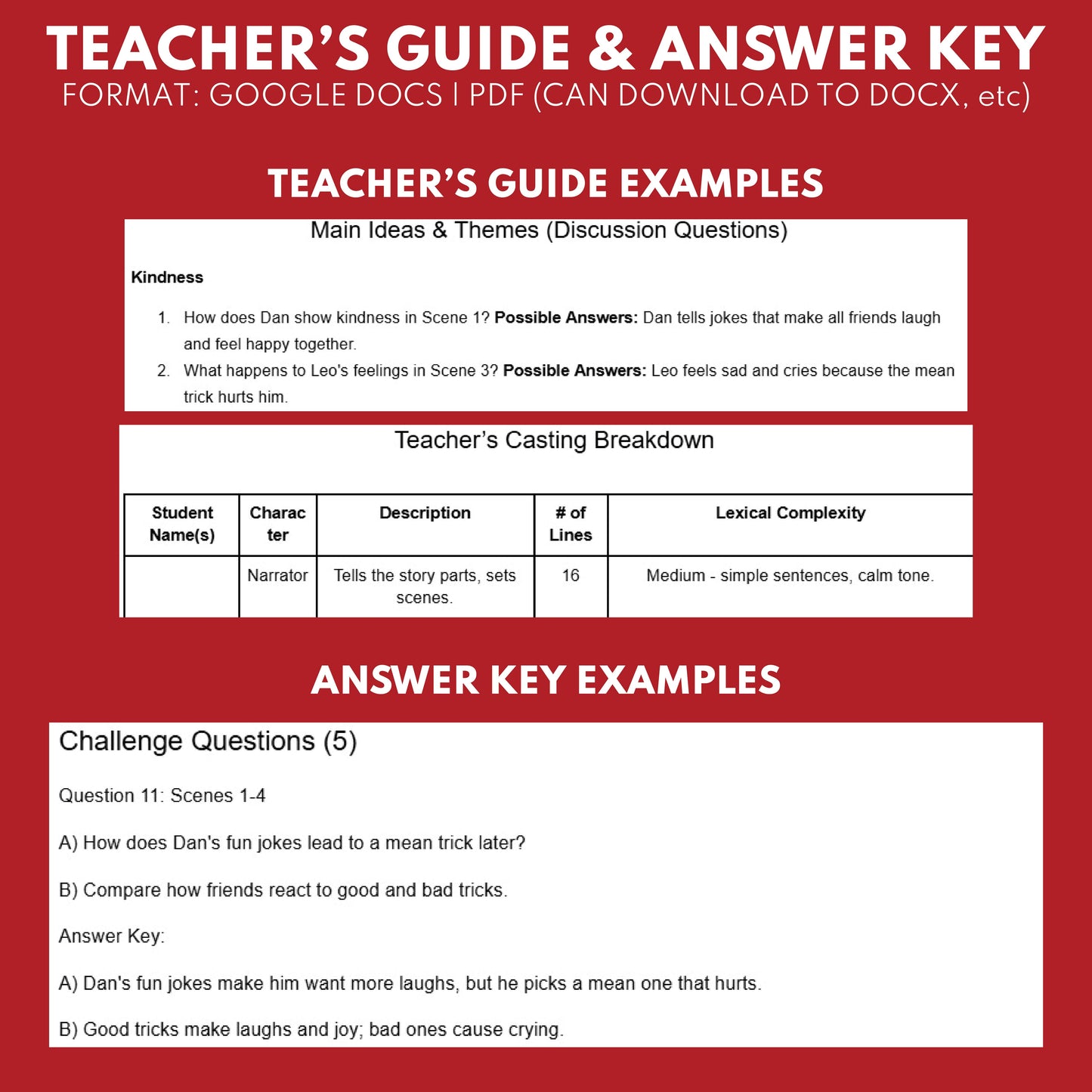 Kindness Readers Theater Script SEL for Grades 1 to 3
