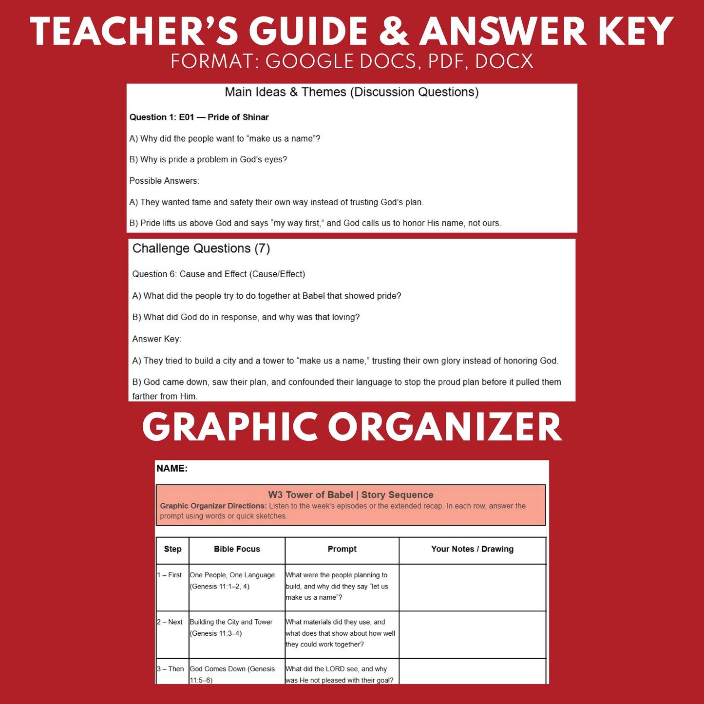 Break A Lil Bread W3 Tower of Babel | Short Bible Audio Lessons | Christian Education