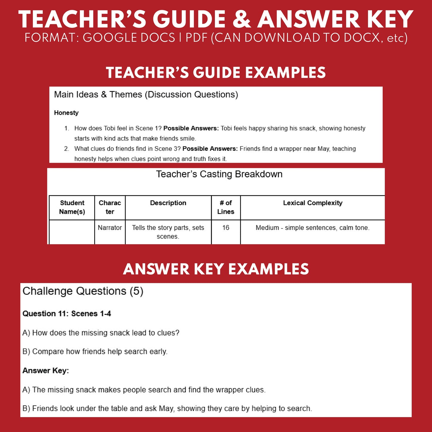 Honesty Readers Theater Script SEL for Grades 1 to 3
