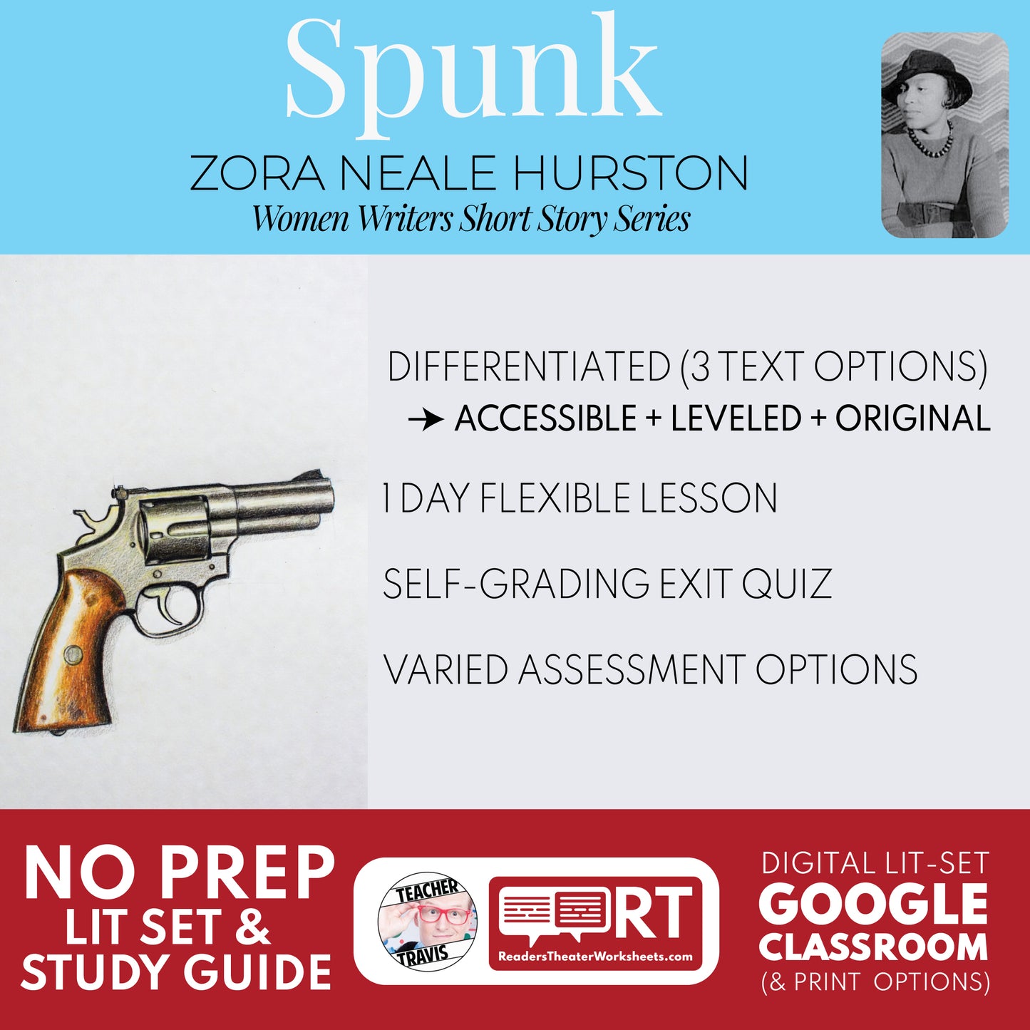 Spunk Differentiated Study Guide & Analysis Questions | No Prep | Zora Neale Hurston cover image