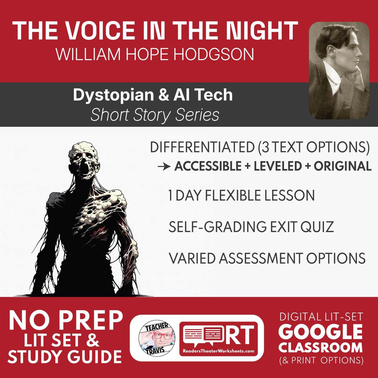 The Voice in the Night Differentiated Short Story Study Guide & Analysis | William Hope Hodgson cover image