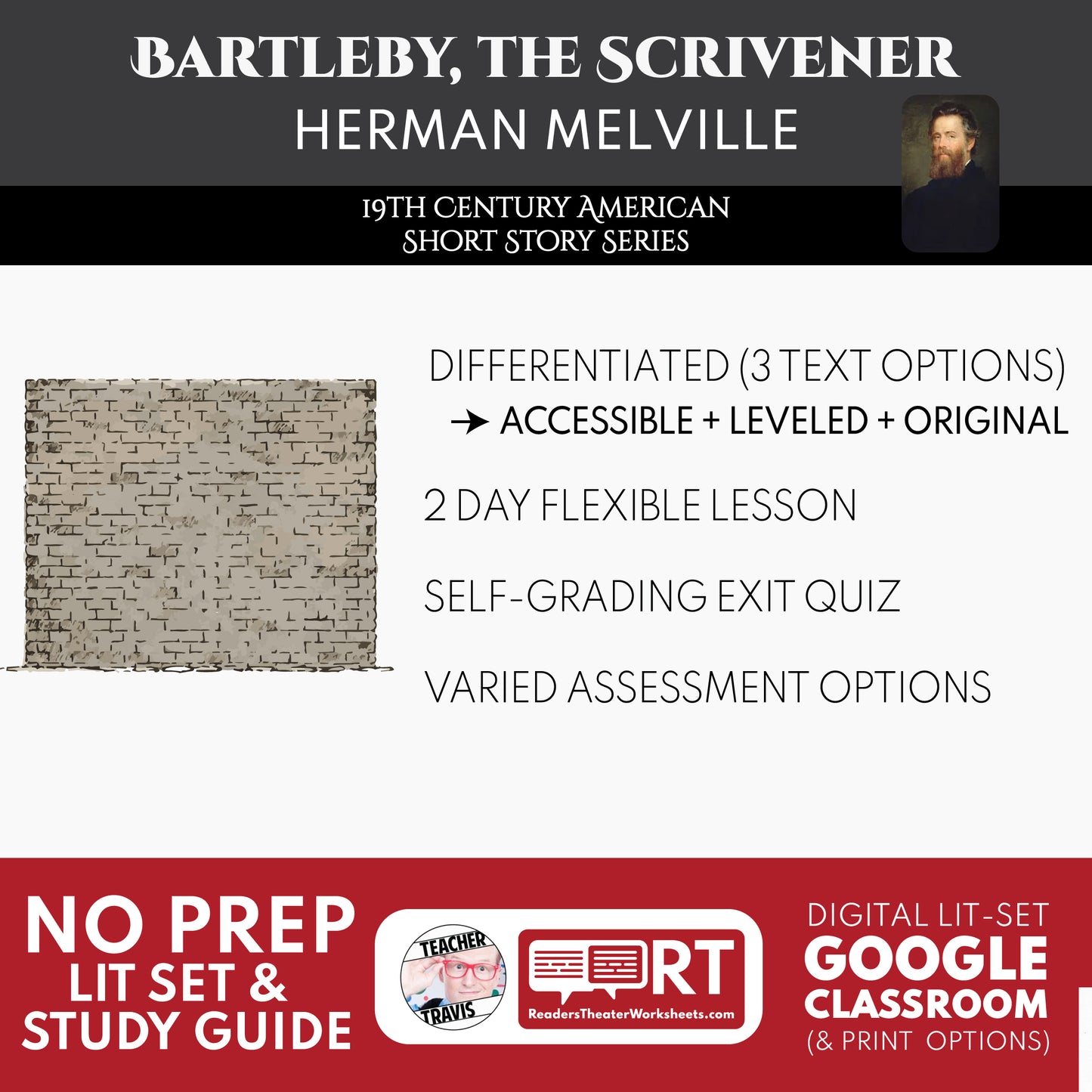 Bartleby, the Scrivener Differentiated Study Guide | Herman Melville | CCSS Aligned cover image