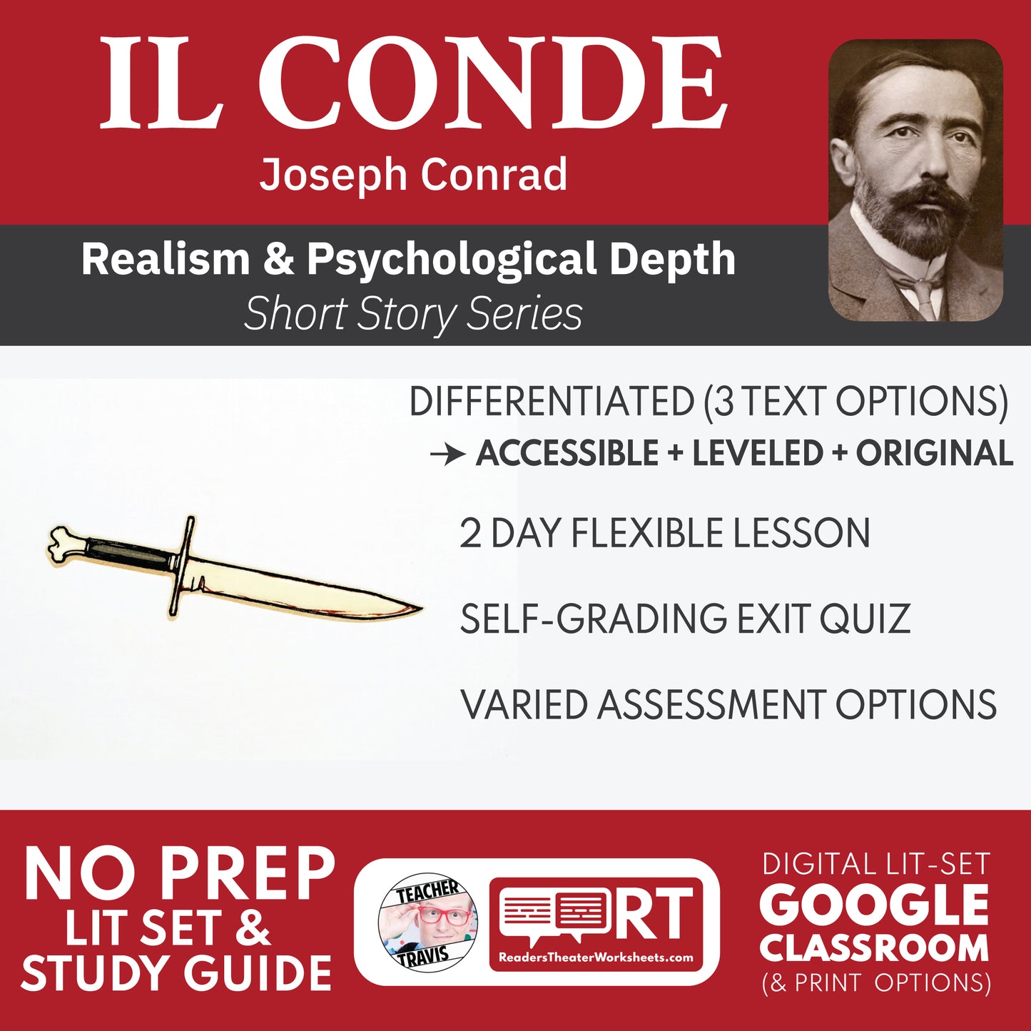 Il Conde Differentiated Short Story Study Guide & Analysis | Joseph Conrad cover image