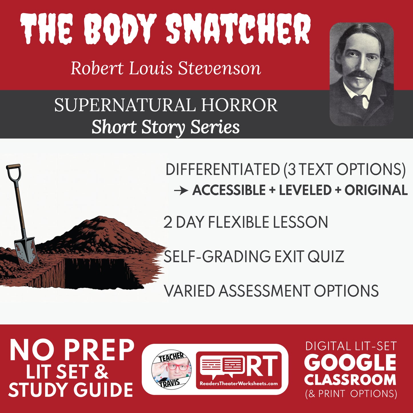 The Body Snatcher Differentiated Short Story Study Guide & Analysis | Robert Louis Stevenson cover image