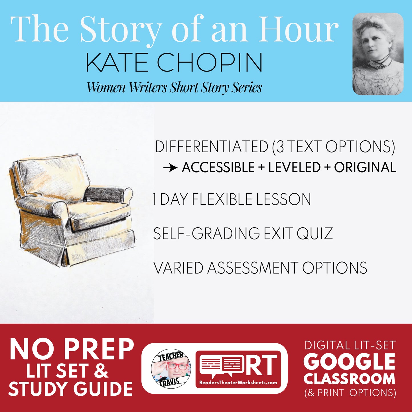 The Story of an Hour Differentiated Study Guide & Analysis Questions | No Prep | Kate Chopin cover image