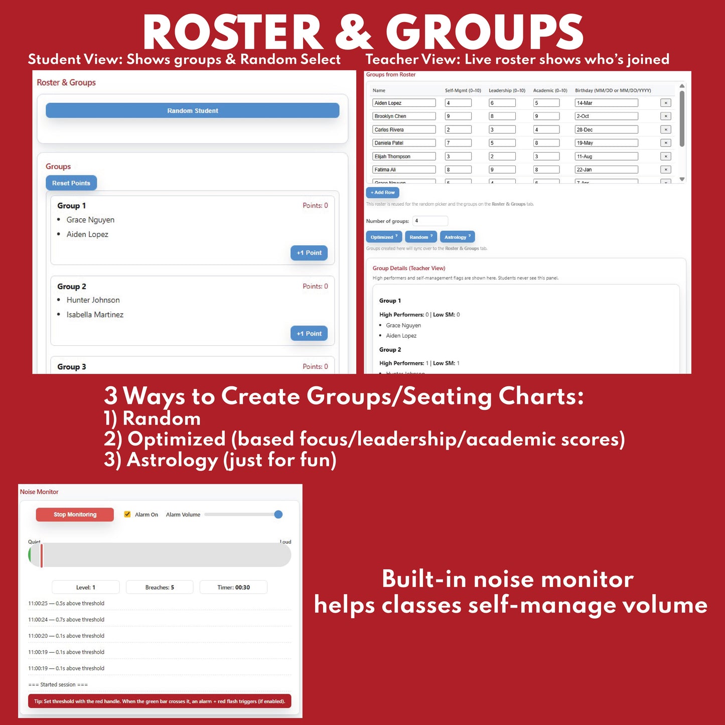 Ultimate Teacher Tool App - Classroom Management | Noise Meter | Seating Chart | Polling