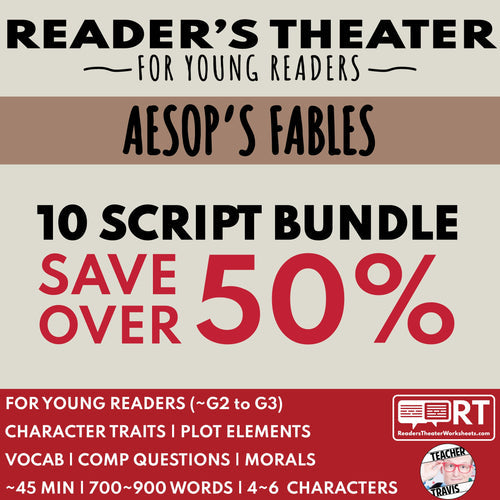 Learn Moral Lessons with Aesop's Fables Reader's Theater Scripts