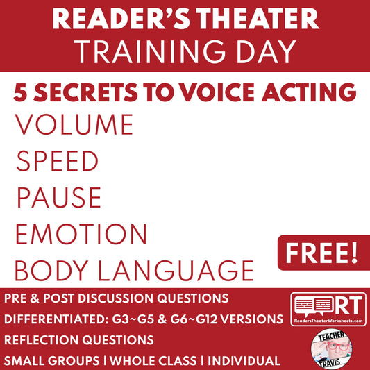 Top 5 Secrets for Voice Acting in Readers Theater | Free Teacher's Guide