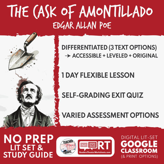 The Cask of Amontillado Lesson Plan (Differentiated): Questions, Vocabulary, and a Quick Exit Quiz