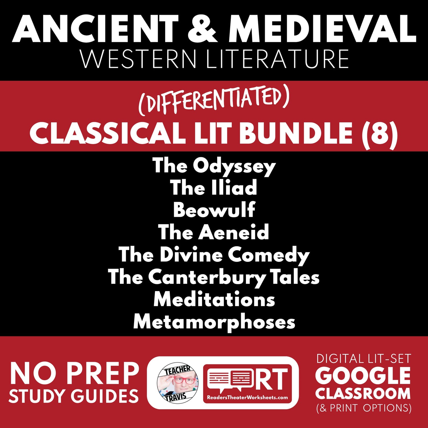 Differentiated Ancient & Medieval Western Literature Study Guides Collection