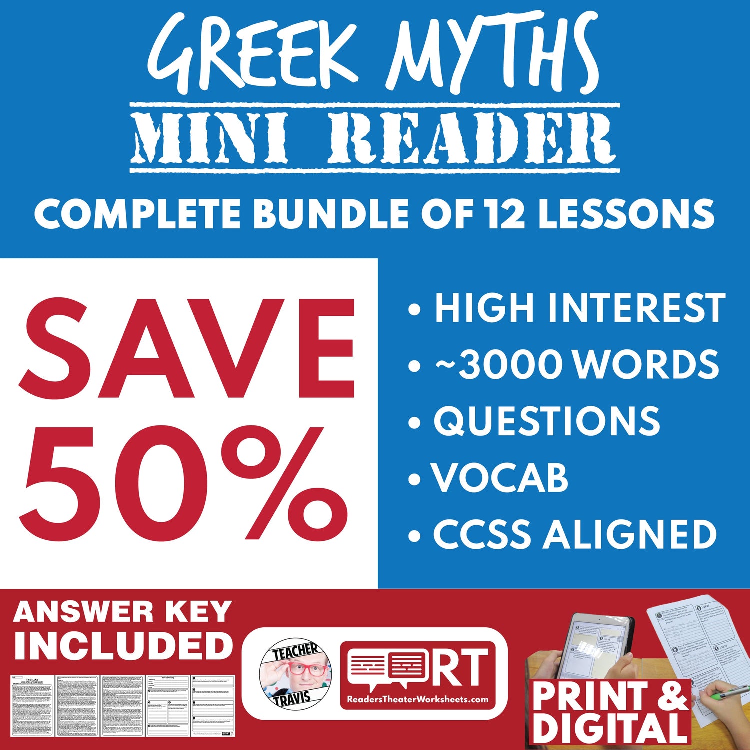 Greek Mythology Mini Readers Collection | Grades 6–12