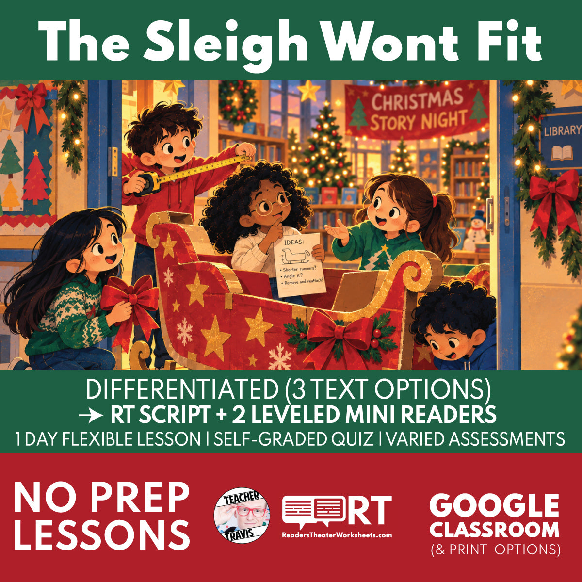 The Sleigh Won’t Fit! — FREE Reader's Theater | Grades 3–5