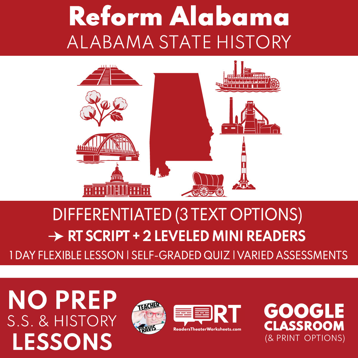 Alabama Grade 5 State History | Reform Alabama | RT Script & Mini Readers