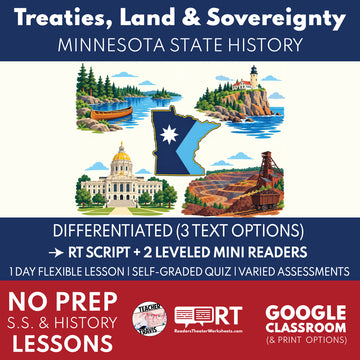 Minnesota State History | Treaties, Land, and Sovereignty RT Script and Mini Readers | Grades 6-8