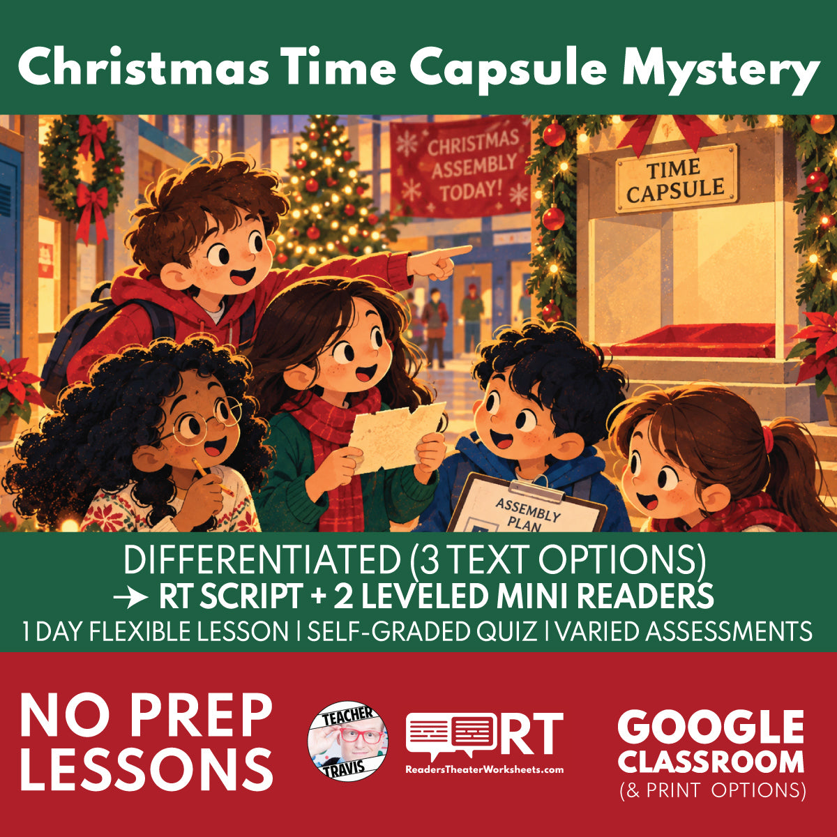 The Christmas Time-Capsule Mystery — FREE Reader's Theater | Grades 6–8