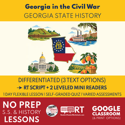 Georgia State History | Georgia in the Civil War RT Script & Mini Readers | Grades 3-5