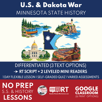 Minnesota State History | U.S.–Dakota War: Causes, Choices, and Consequences RT Script and Mini Readers | Grades 6-8