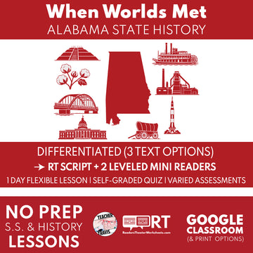 Alabama State History | When Worlds Met RT Script & Mini Readers | Grades 3-5