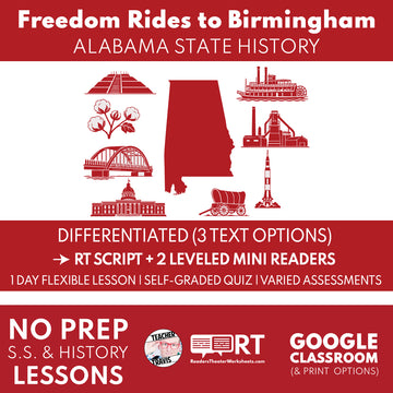 Alabama Grade 5 State History | Freedom Rides to Birmingham | RT Script & Mini Readers