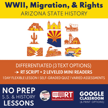 Arizona State History | World War II, Migration, and Rights RT Script and Mini Readers | Grades 3-5