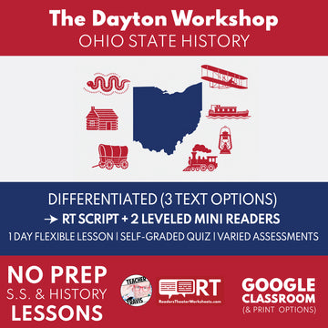 Ohio State History | The Dayton Workshop RT Script and Mini Readers | Grades 3-5