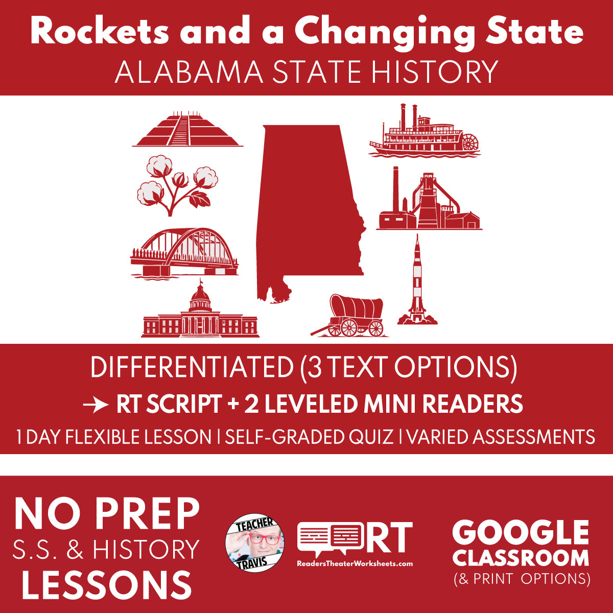 Alabama Grade 5 State History | Rockets and a Changing State | RT Script & Mini Readers