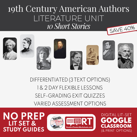 19th Century American Authors Short Story Literature Bundle (10 Titles)