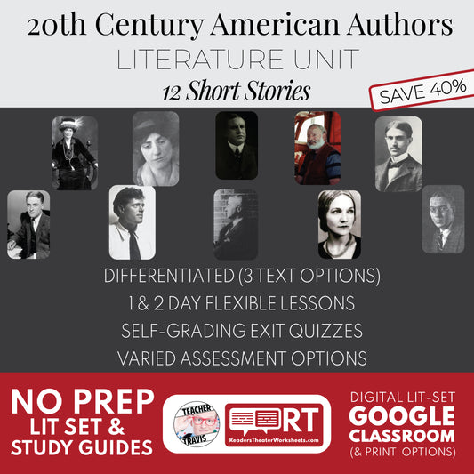 Top 12 Short Story Study Guides: 20th Century American Authors Literature Bundle cover image
