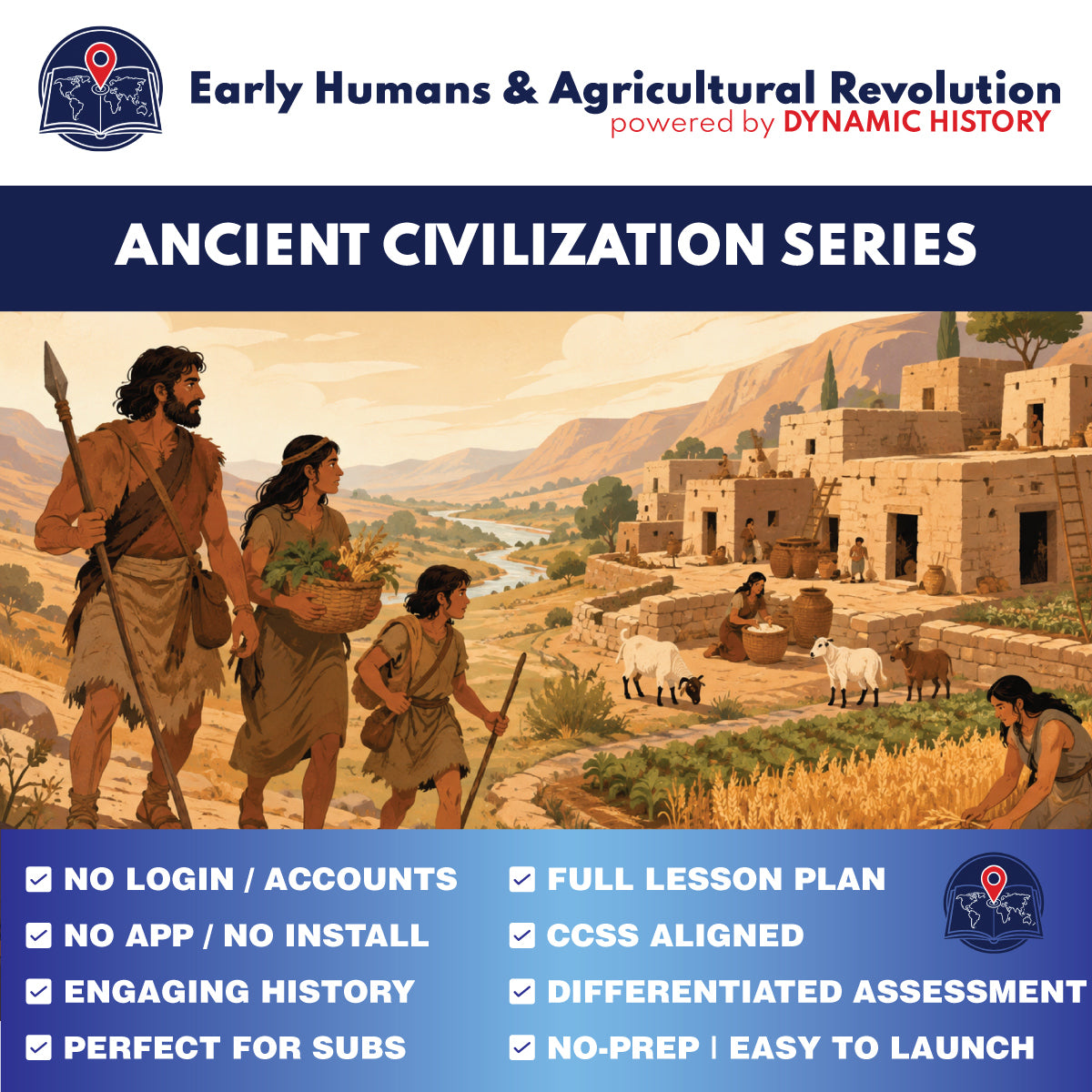 Early Humans & the Agricultural Revolution | FREE Dynamic History Module | Grades 6-8