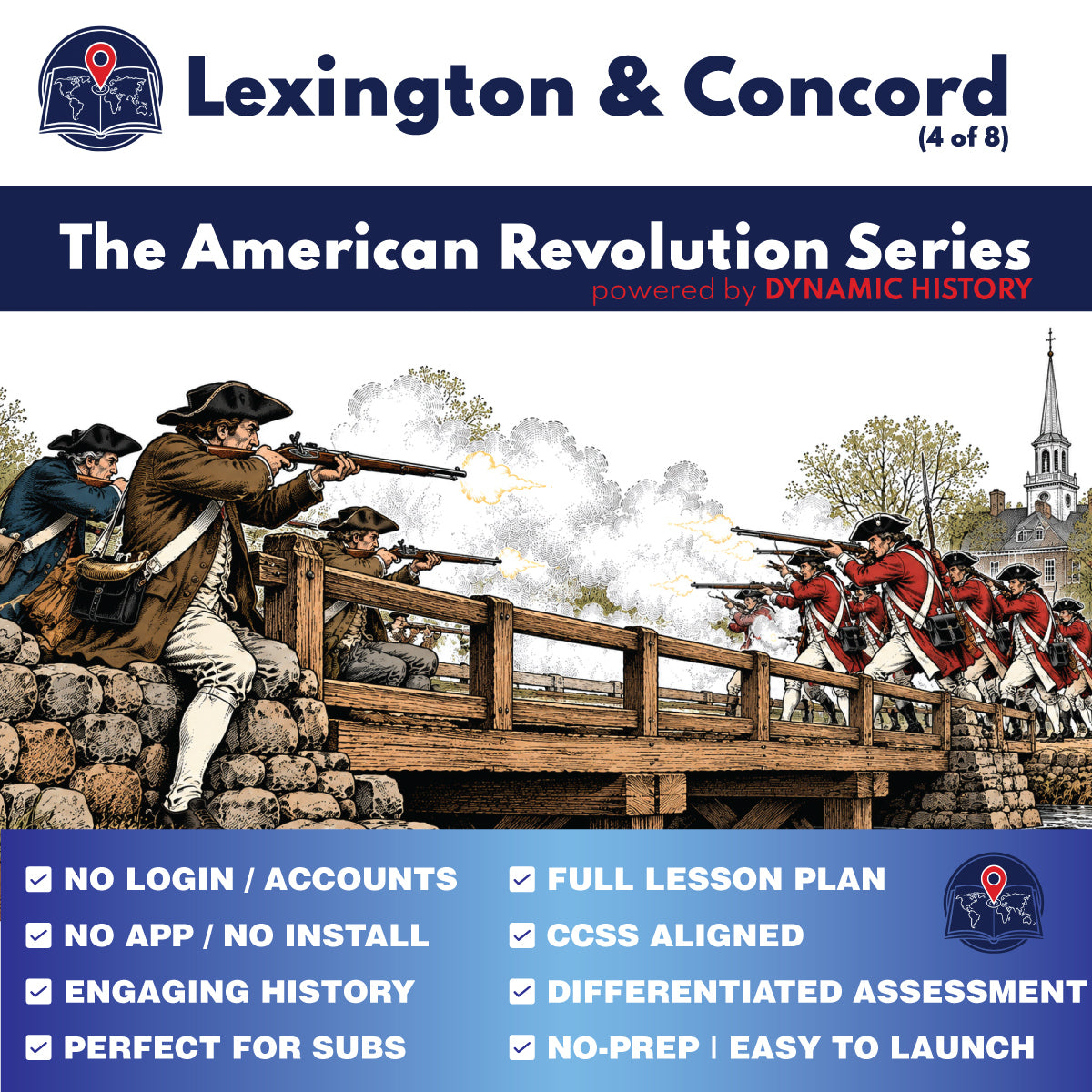 Lexington and Concord | Dynamic History Interactive U.S. History | Grades 6–8