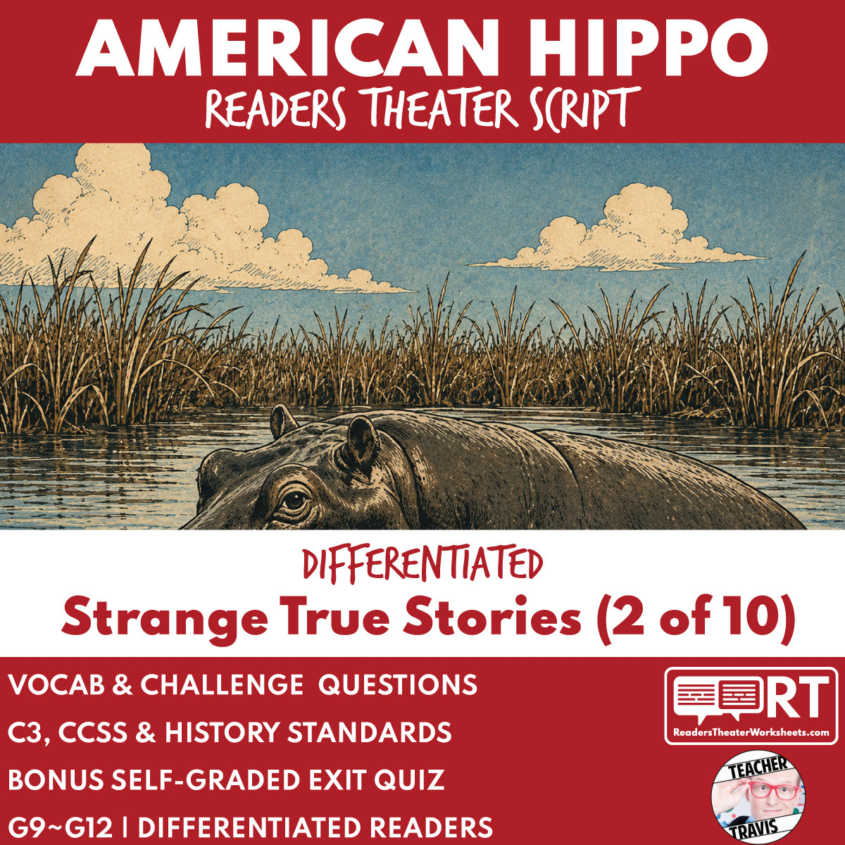 American Hippopotamus | Reader's Theater Script & Mini Readers | Grades 9-12