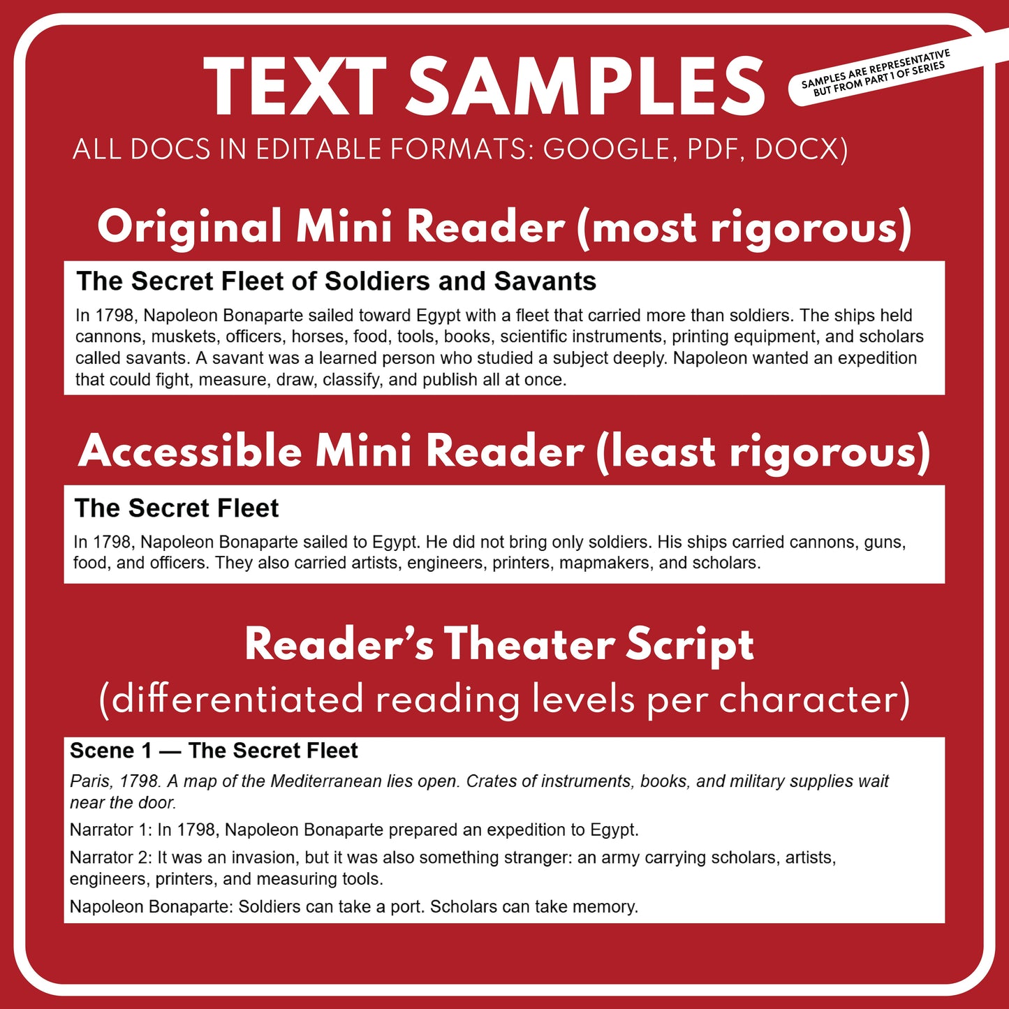 Product image 4 for the Salt vs. Drovetti: Showdown on the Nile Mini Reader + Reader’s Theater mini reader
