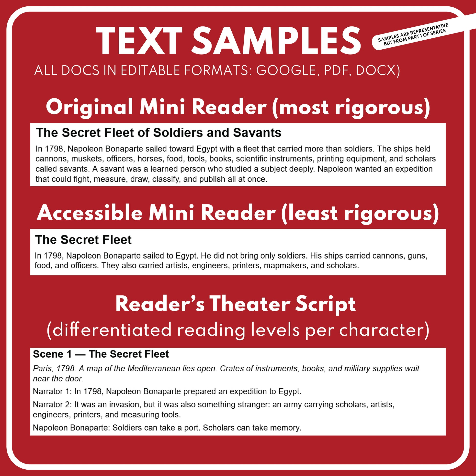 Product image 4 for the Salt vs. Drovetti: Showdown on the Nile Mini Reader + Reader’s Theater mini reader